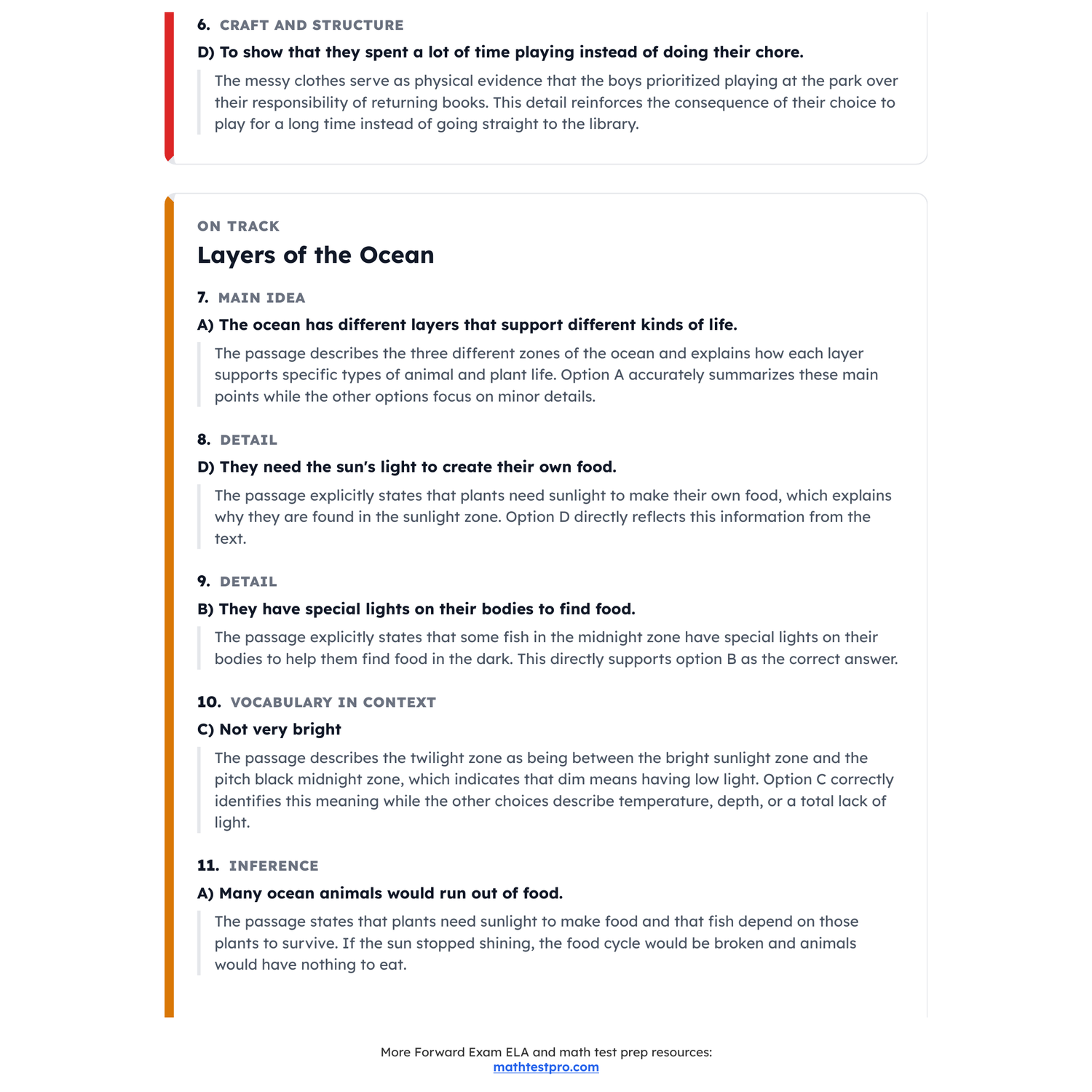 Wisconsin Forward Exam ELA Test Simulation | 3rd Grade | Scale Score 1300-1840 preview 4