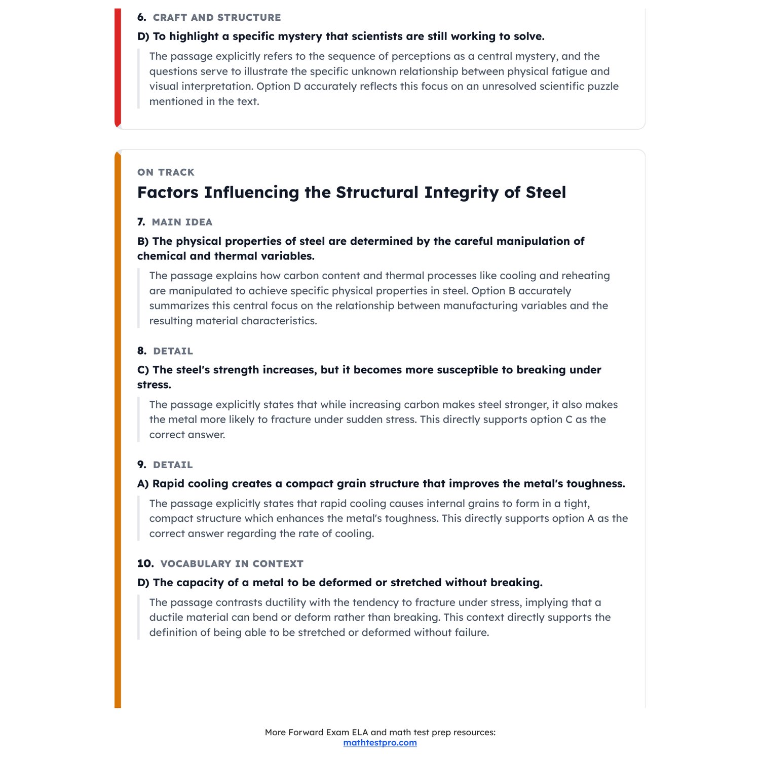 Wisconsin Forward Exam ELA Test Simulation | 8th Grade | Scale Score 1380-1990 preview 4