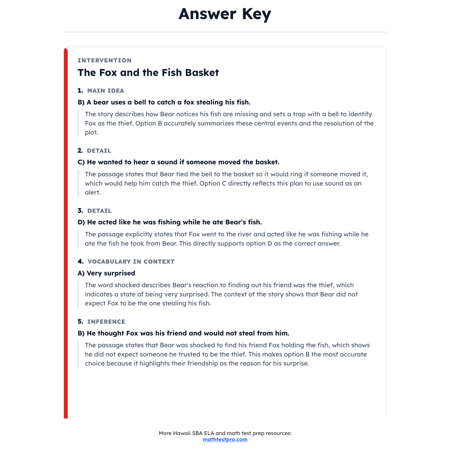 Hawaii SBA ELA Test Simulation | 3rd Grade | All 4 Levels (2367-2490+) preview 4