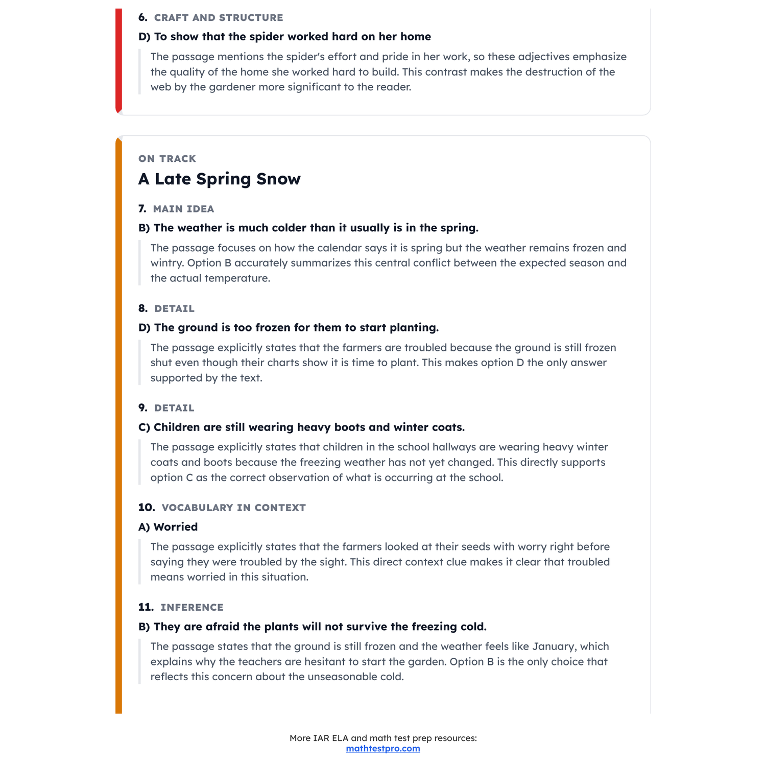 Illinois IAR ELA Test Simulation | 4th Grade | All 4 Levels (650-850) preview 4
