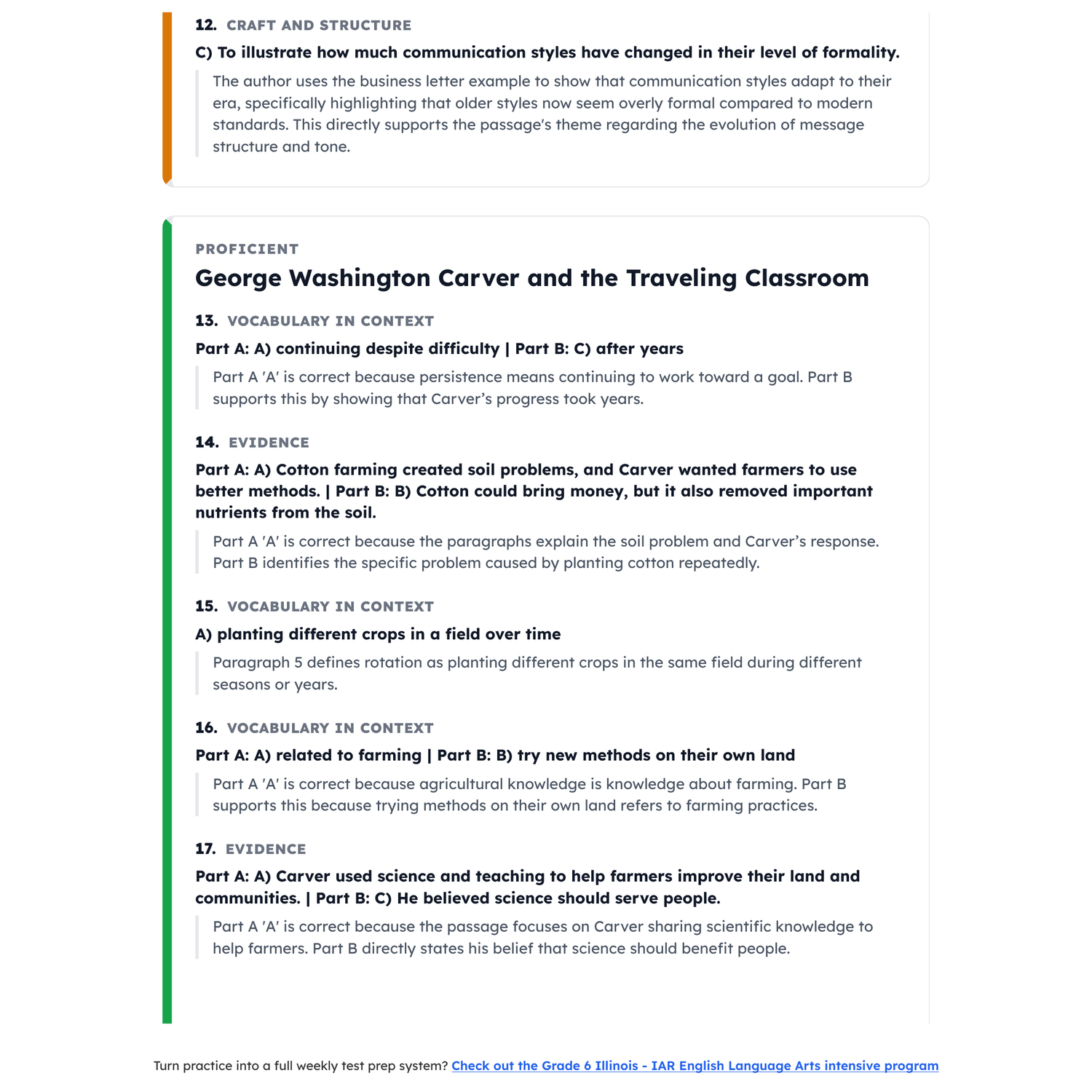 Illinois IAR ELA Test Simulation | 6th Grade | All 4 Levels (650-850) preview 4