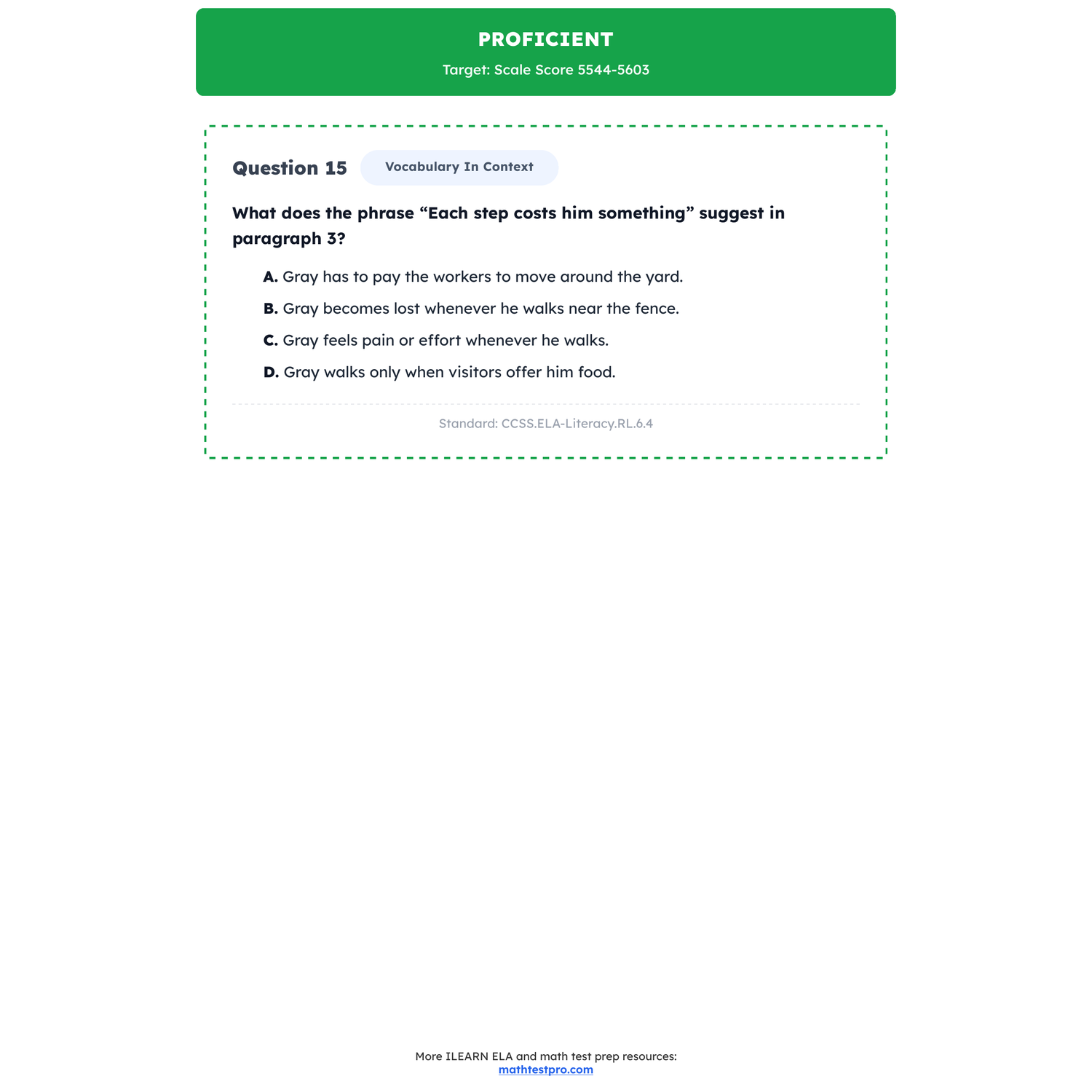 Indiana ILEARN ELA Test Simulation | 6th Grade | All 4 Levels (5130-5870) preview 3