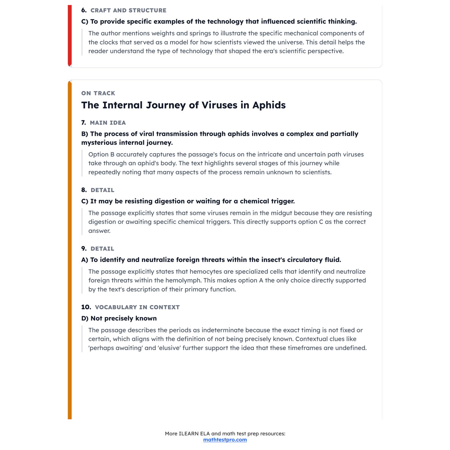 Indiana ILEARN ELA Test Simulation | 8th Grade | All 4 Levels (5150-5920) preview 4
