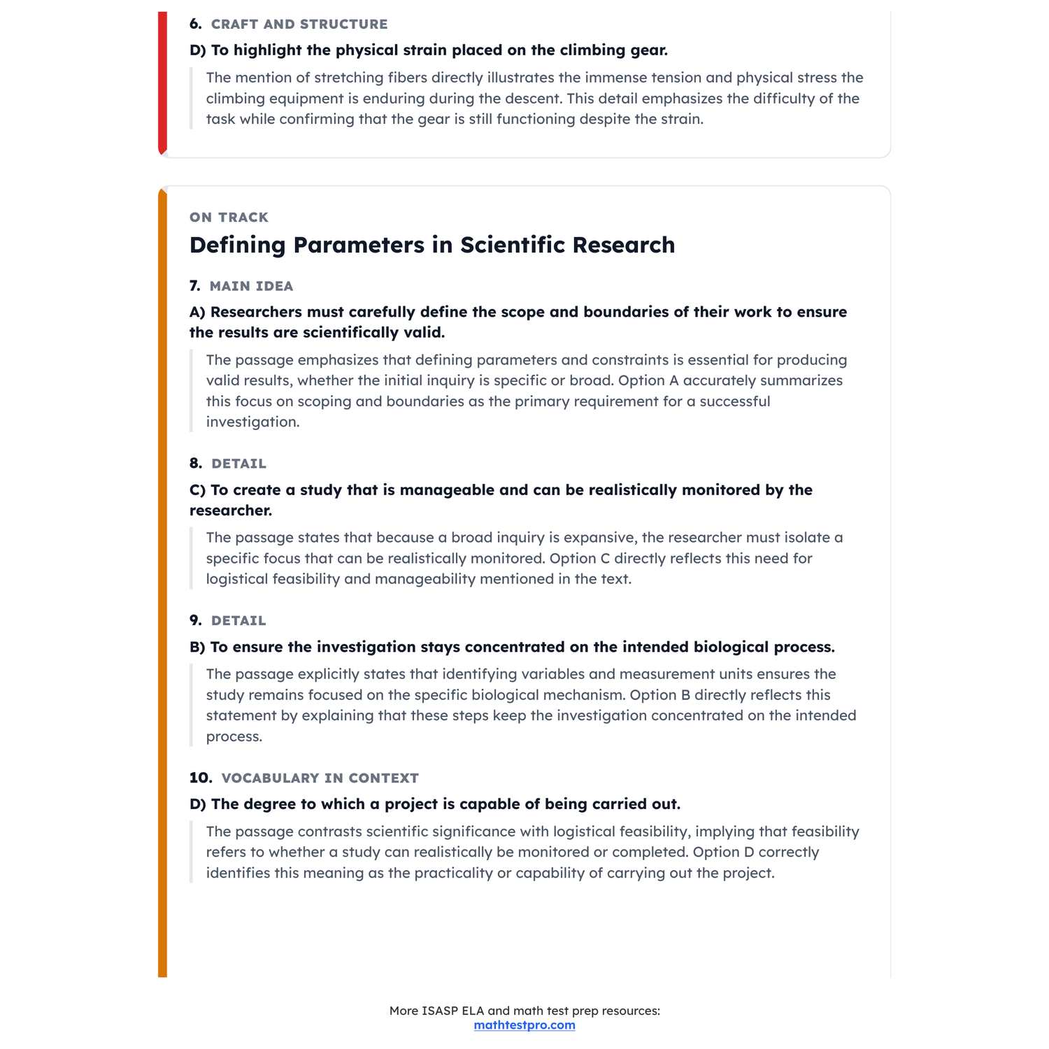 Iowa ISASP ELA Test Simulation | 8th Grade | All 4 Levels (Scale Score 385-720) preview 4