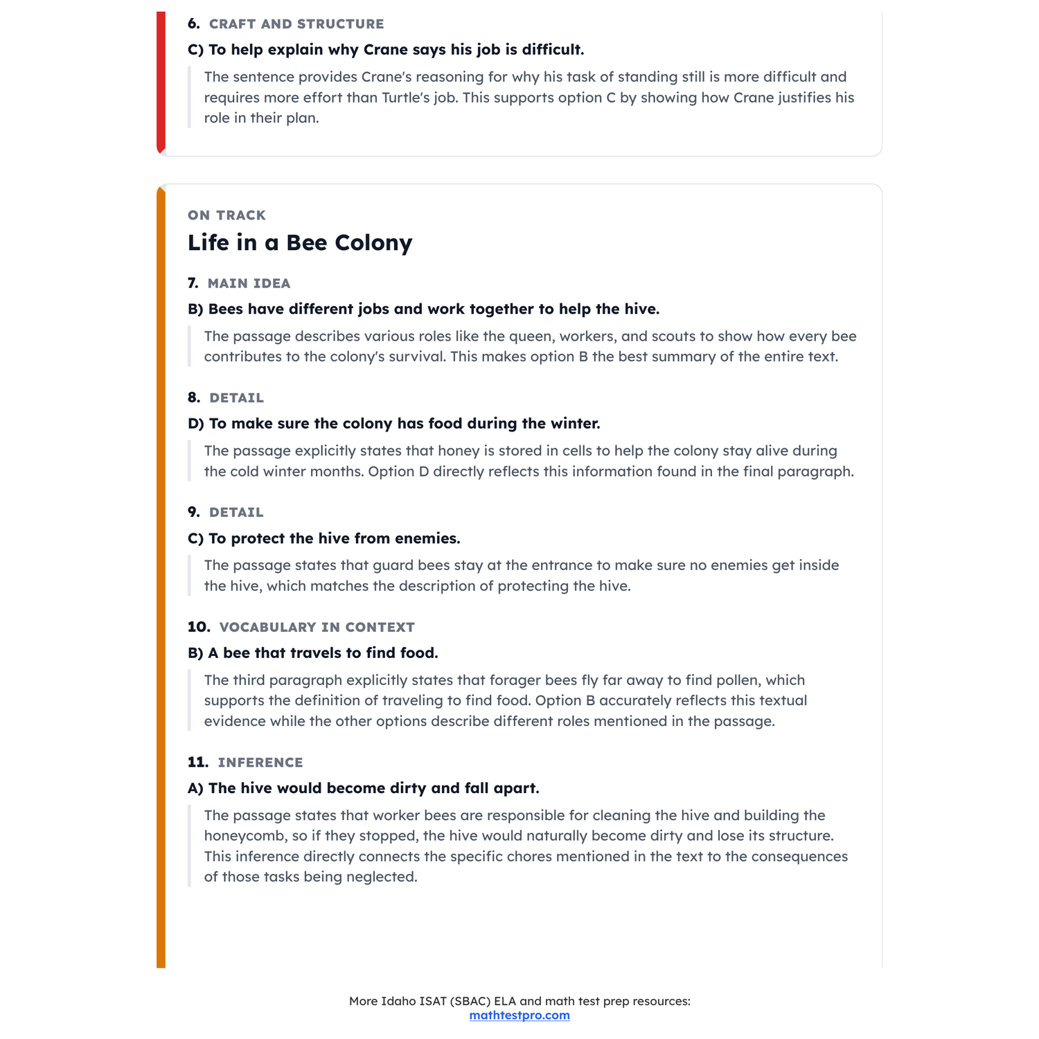 Idaho ISAT (SBAC) ELA Test Simulation | 3rd Grade | All 4 Levels (2367-2490+) preview 4