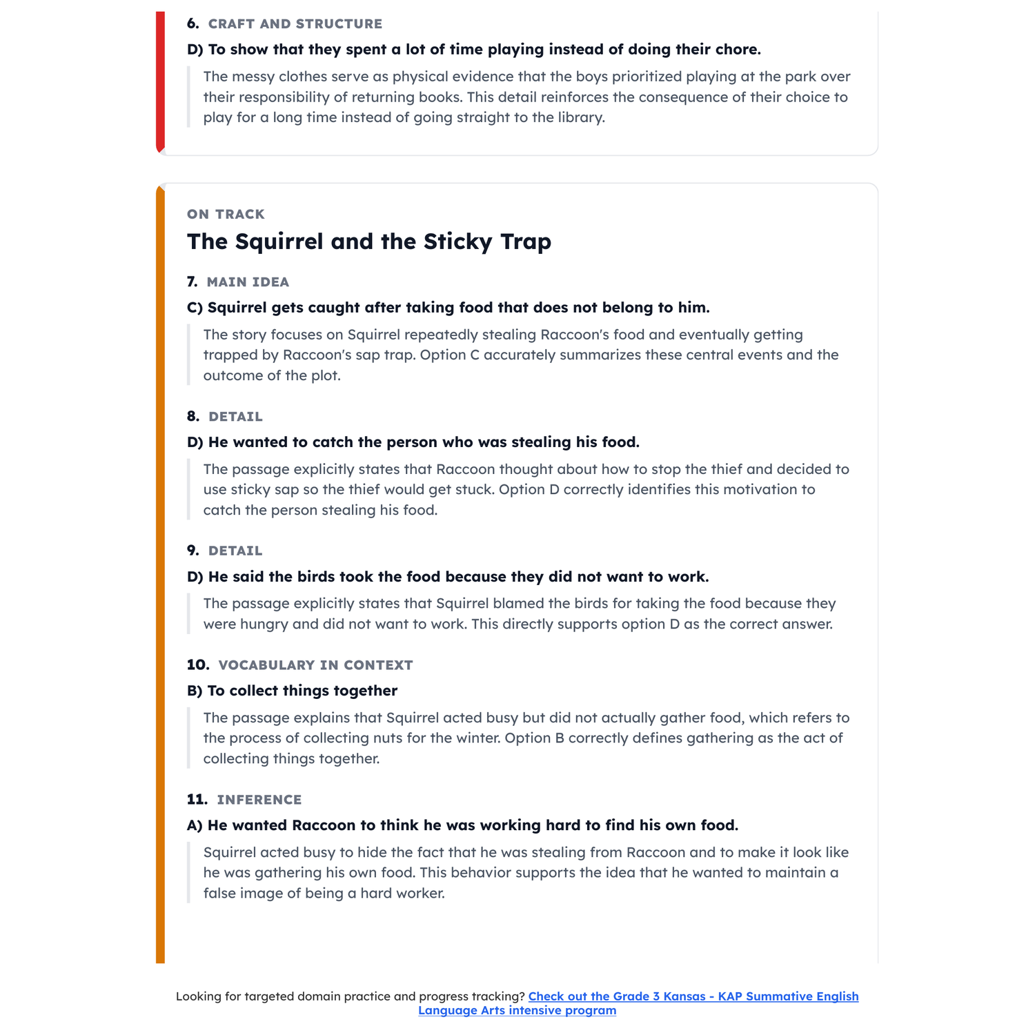 Kansas KAP Summative ELA Test Simulation | 3rd Grade | All 4 Levels (400-609+) preview 4