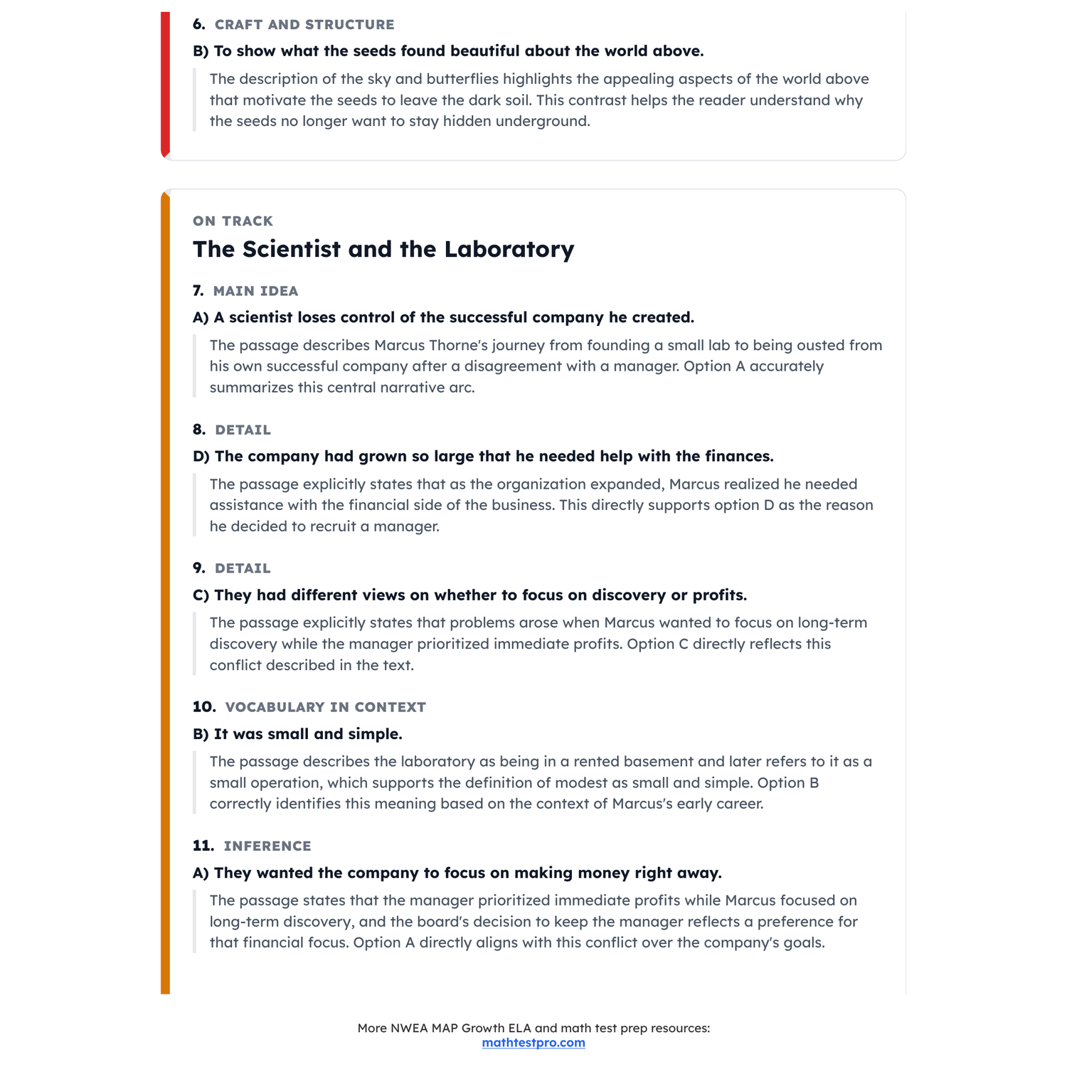NWEA MAP Growth ELA Test Simulation | 5th Grade | All 4 Levels (RIT 198-248) preview 4