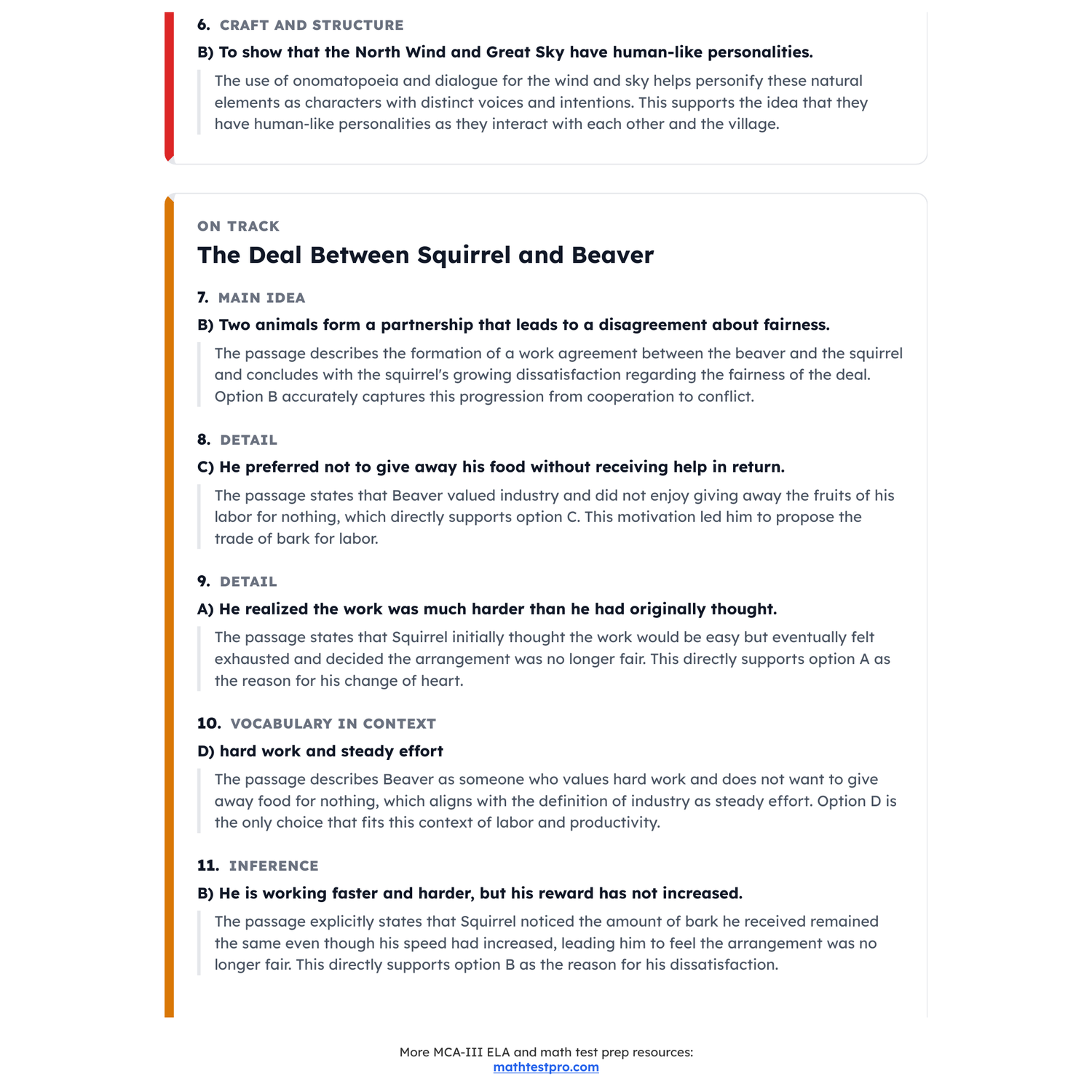 Minnesota MCA-III ELA Test Simulation | 5th Grade | All 4 Levels (517-591) preview 4