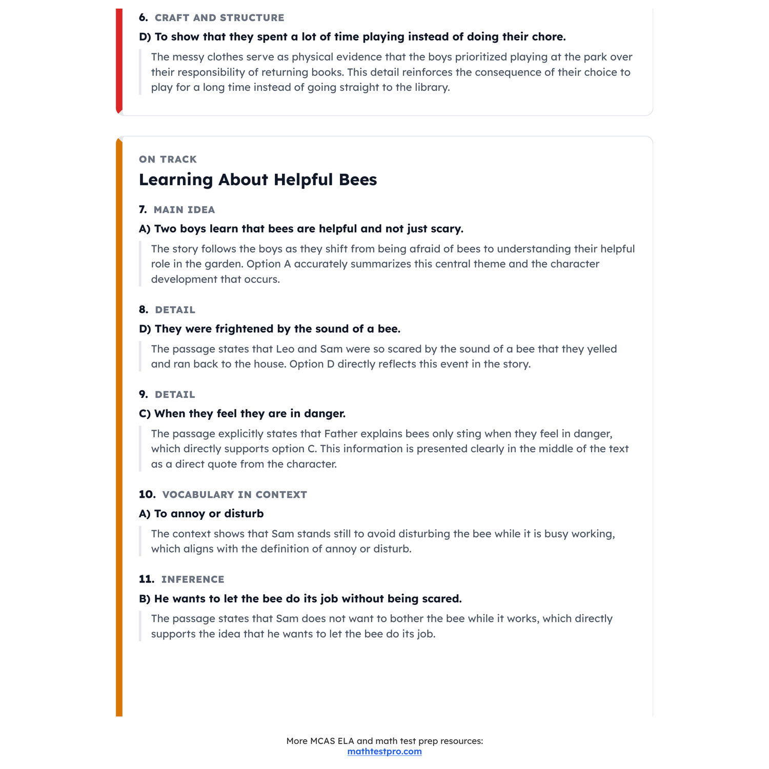 Massachusetts MCAS ELA Test Simulation | 3rd Grade | All 4 Levels (440-560) preview 4