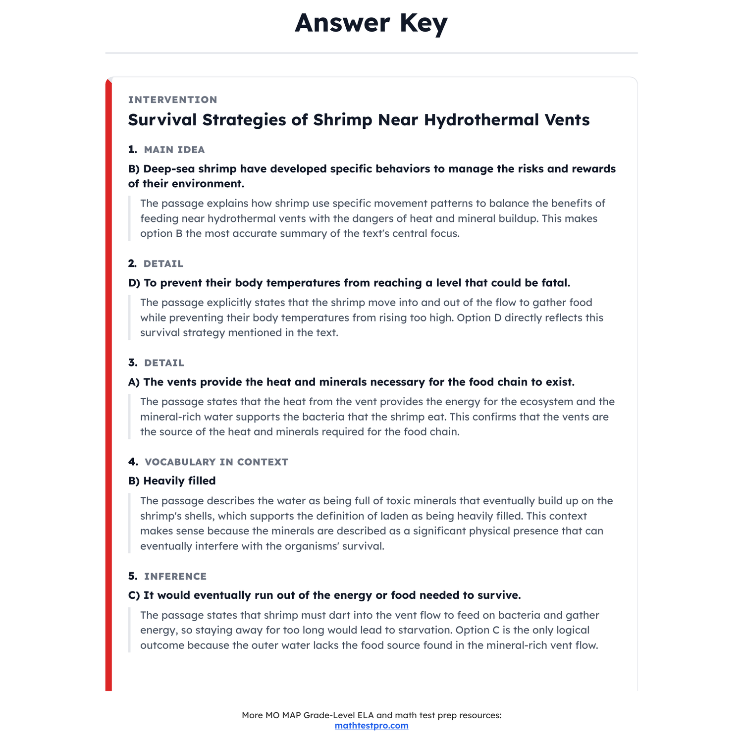 Missouri MO MAP Grade-Level ELA Test Simulation | 7th Grade | 240-630 preview 4