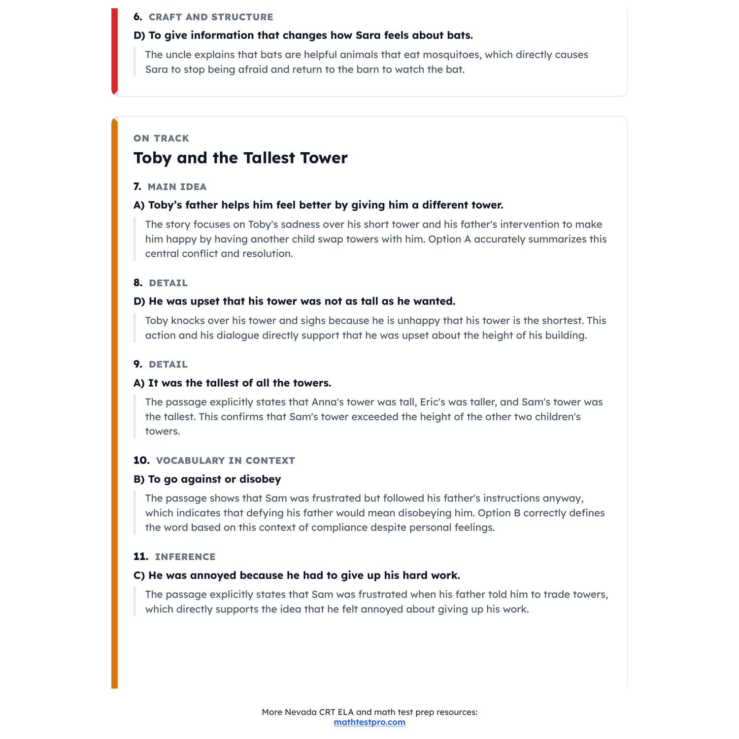 Nevada CRT ELA Test Simulation | 4th Grade | All 4 Levels (2416-2533+) preview 4