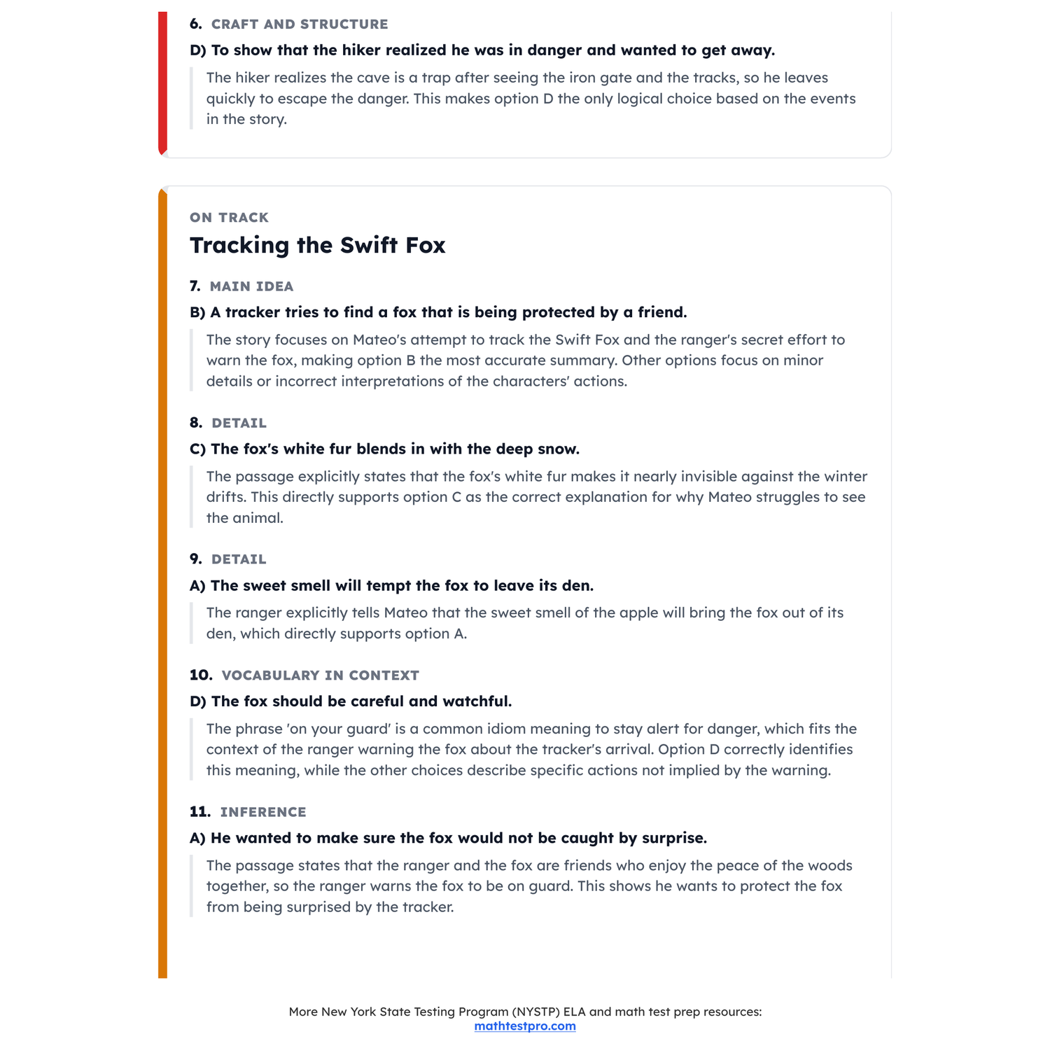 New York NYSTP ELA Test Simulation | 4th Grade | All 4 Levels (371-493) preview 4