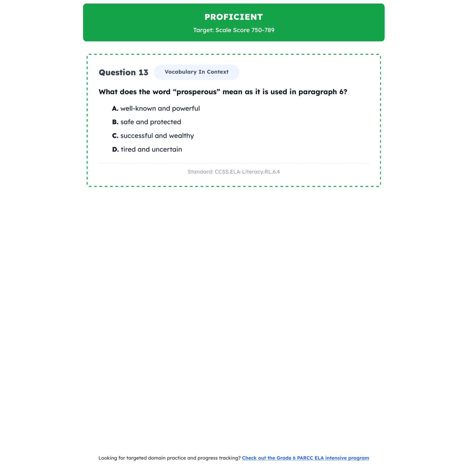 PARCC ELA Test Simulation | 6th Grade | All 4 Levels (Scale Score 650-850) preview 3