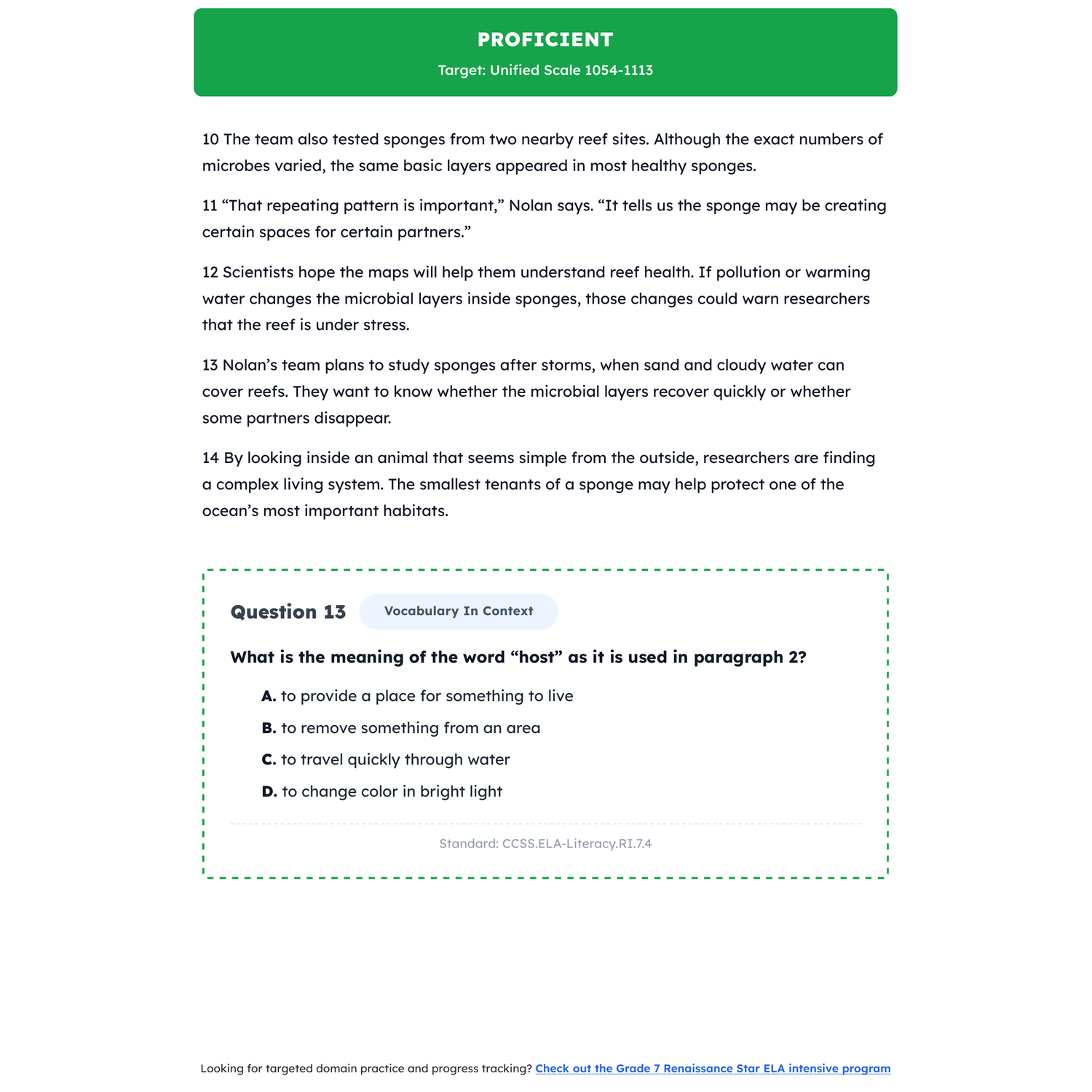 Renaissance Star ELA Test Simulation | 7th Grade | All 4 Levels (1022-1114+) preview 3