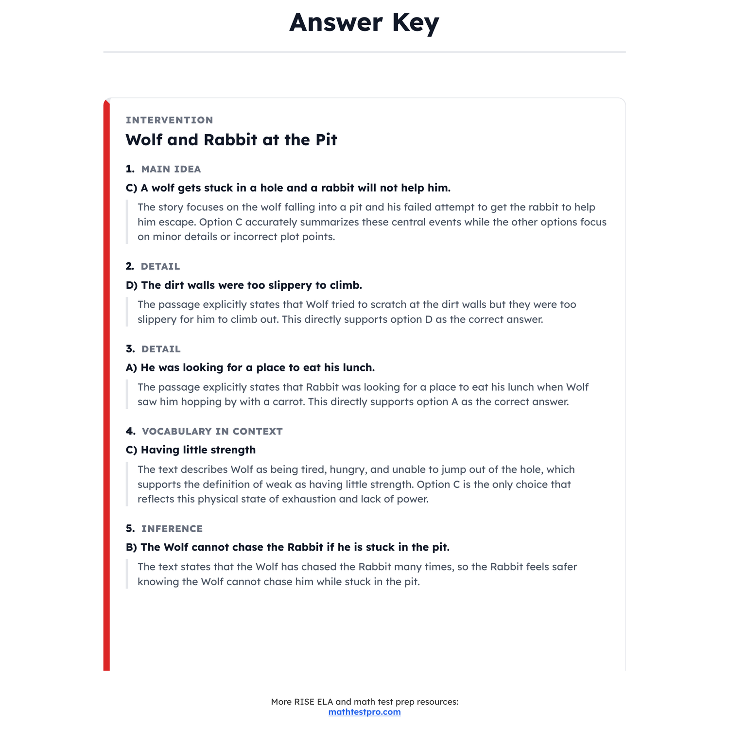 Utah RISE ELA Test Simulation | 3rd Grade | All 4 Levels (Scale Score 291-406+) preview 4