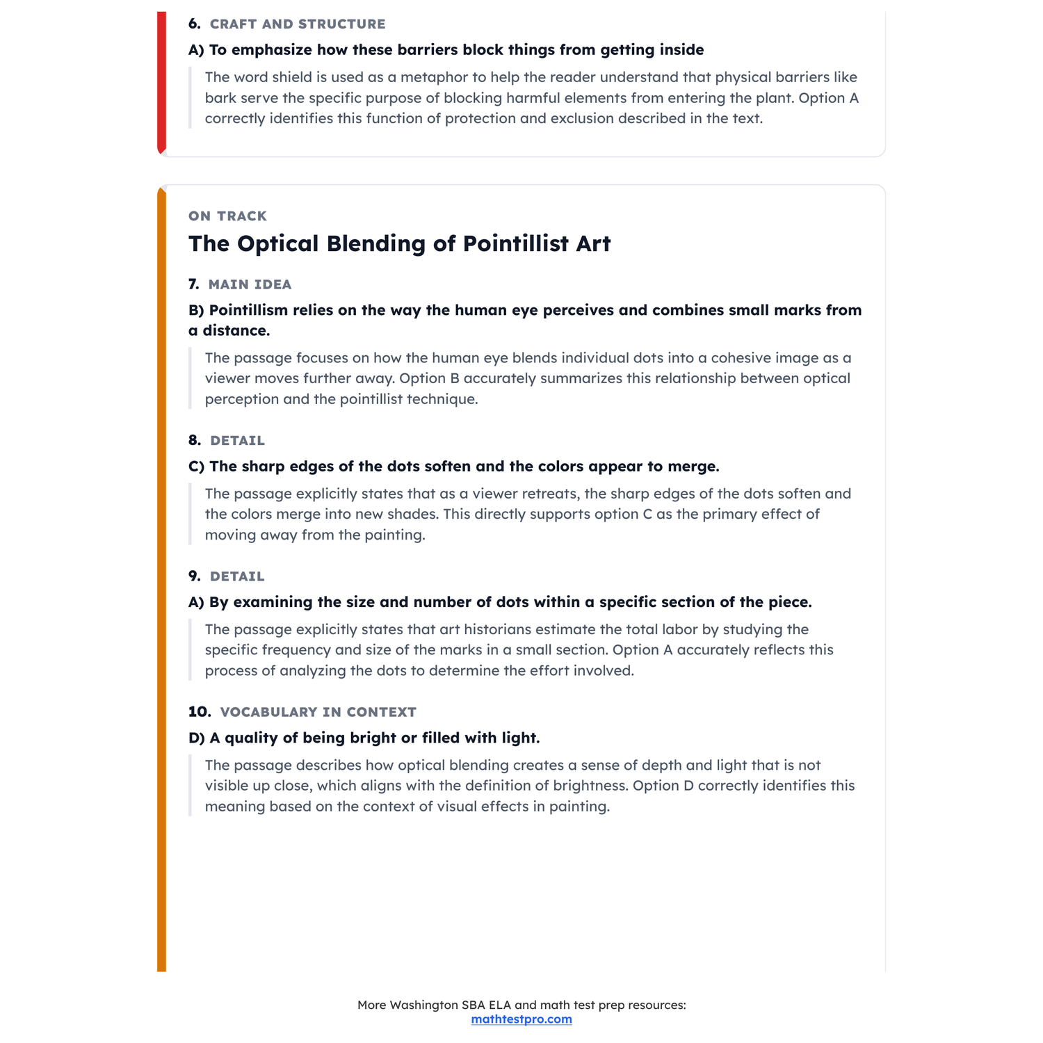 Washington SBA ELA Test Simulation | 7th Grade | All 4 Levels (2479-2649+) preview 4