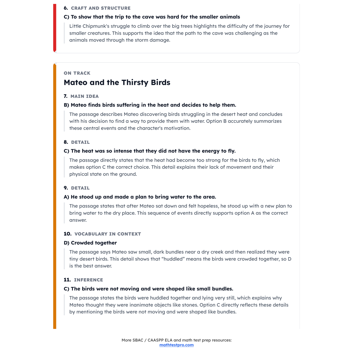 SBAC / CAASPP ELA Test Simulation | 4th Grade | All 4 Levels (2416-2533+) preview 4
