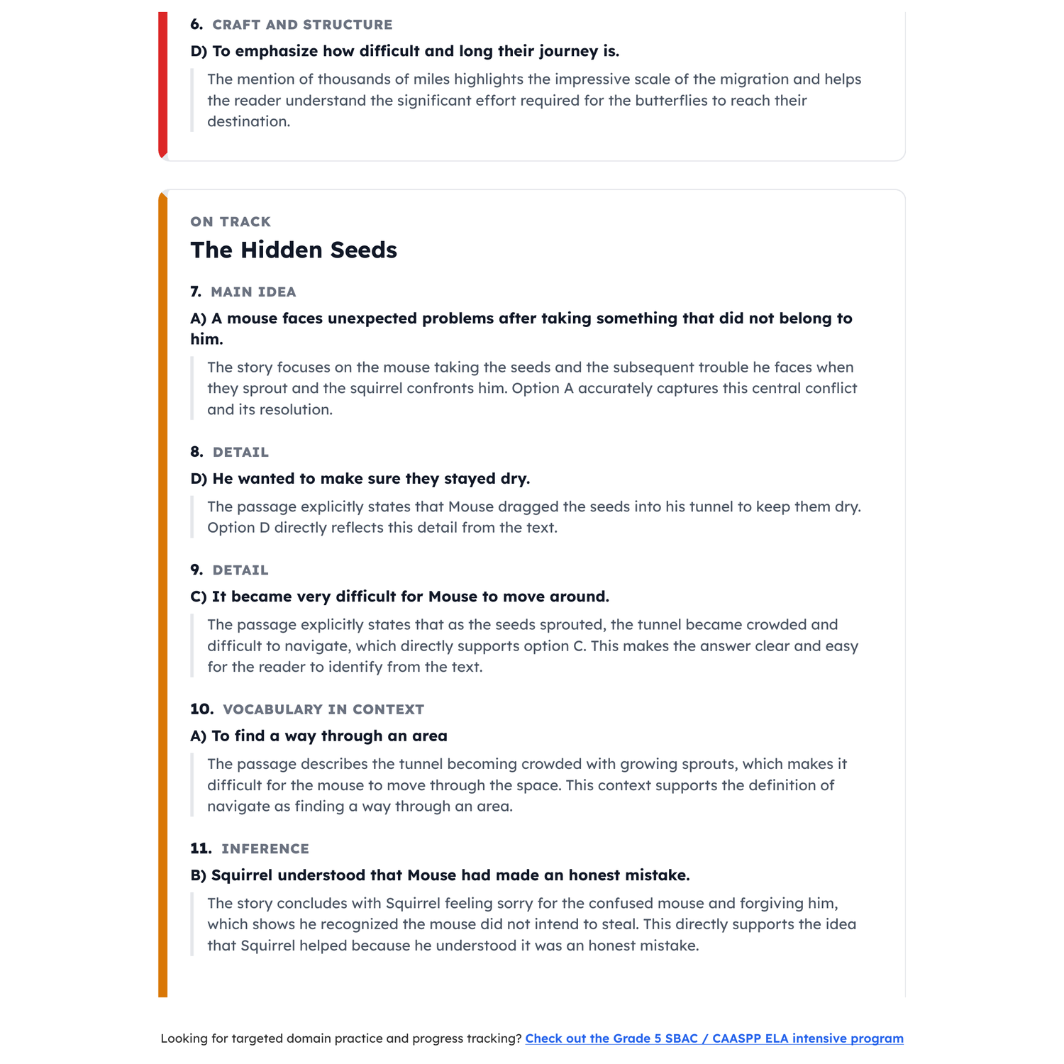 SBAC / CAASPP ELA Test Simulation | 5th Grade | All 4 Levels (2442-2582+) preview 4