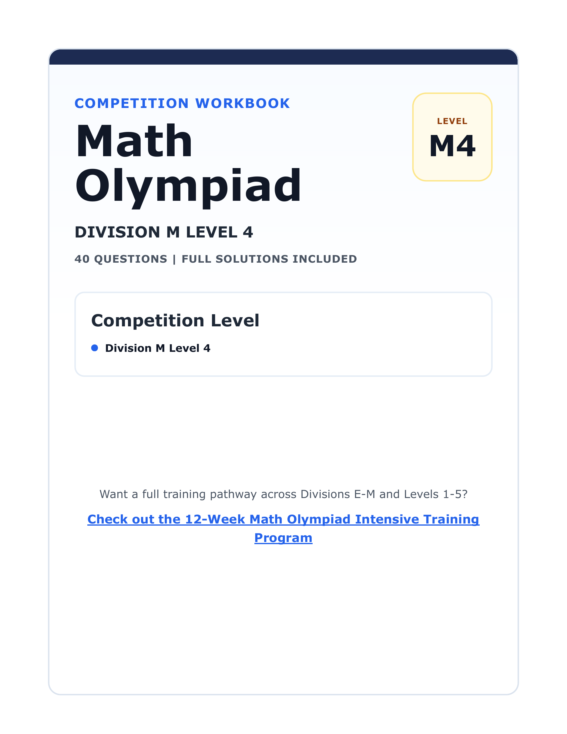 [Grade 7 Gifted] Math Olympiad Practice Contest | MOEMS Division M Level 4 preview 2